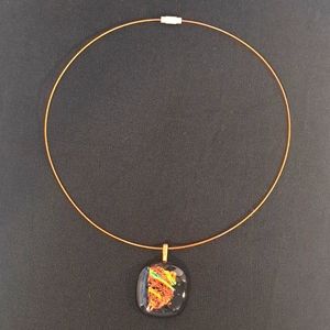 Artesian Dichroic Glass Pendant, 1 of a Kind!